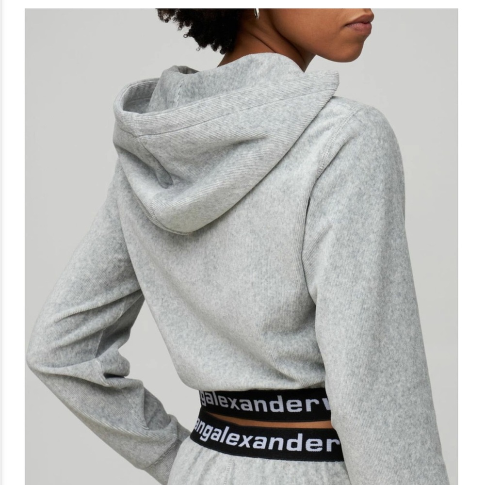 Alexander Wang Corduroy Cropped Hoodie - Picture 3 of 8